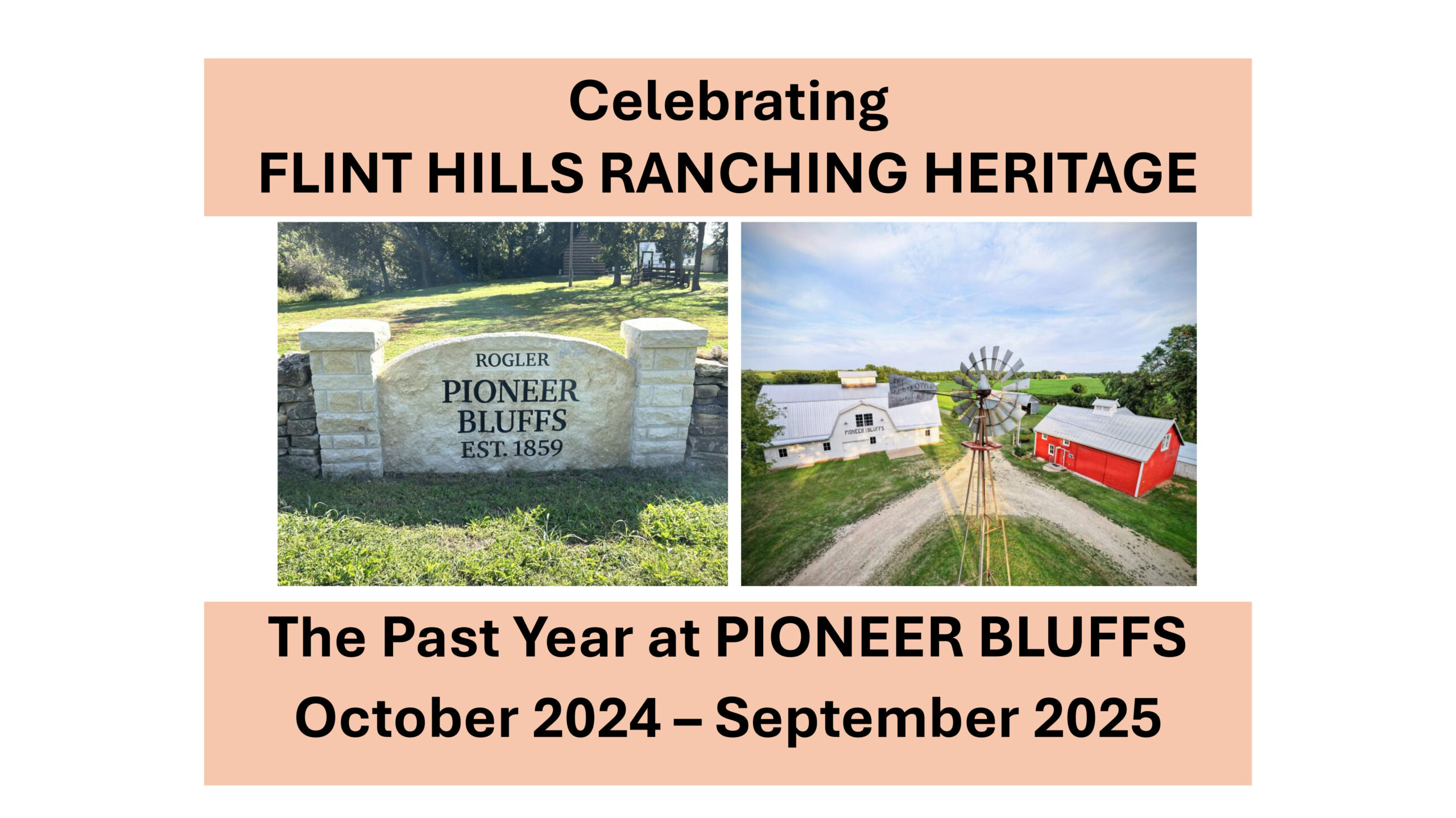 Pioneer Bluffs year in review 2025 cover slide